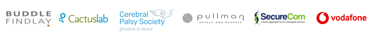Logos of the partners for Geneva Healthcare's annual Disability Ball.